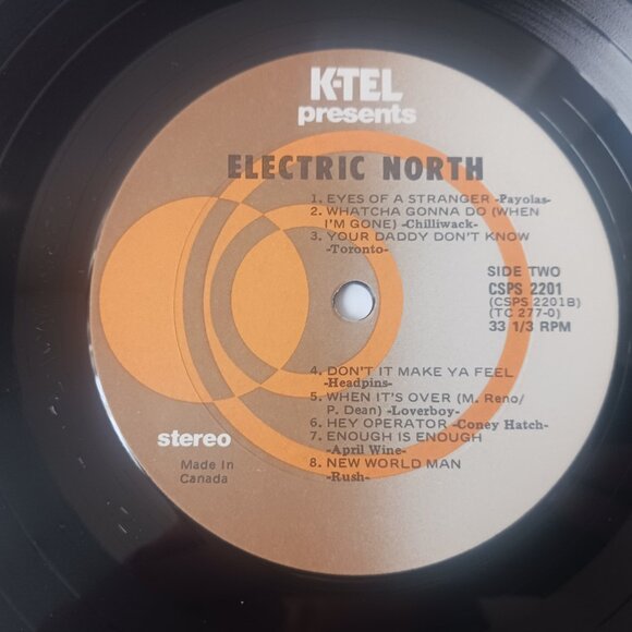 Electric North K-Tel Compilation vinyl record, 1983 original, first pressing - Picture 9 of 9